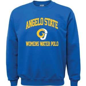 Angelo State Rams Royal Blue Youth Womens Water Polo Arch Crewneck 