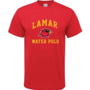   Lamar Cardinals Red Youth Water Polo Arch T Shirt
