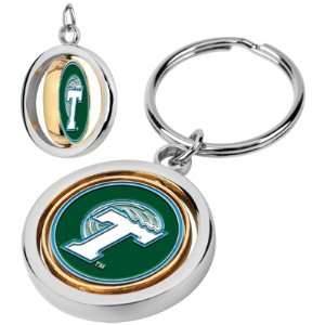  Tulane Green Wave Spinner Keychain