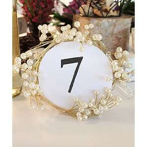  Pearl Wedding Decorations   Pearl Wedding Table Number 