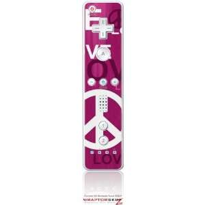  Wii Remote Controller Skin   Love and Peace Hot Pink by 