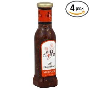 Wild Thymes Chili Ginger Honey Marinade, 11 Ounce Bottles (Pack of 4)