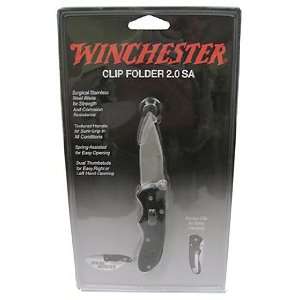 com Winchester Knives SprgAssist2.0FldClp,DrpPt,FinClm Folding Knife 