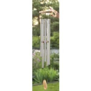  60 inch h. Wind Chime Silver Finish Patio, Lawn & Garden