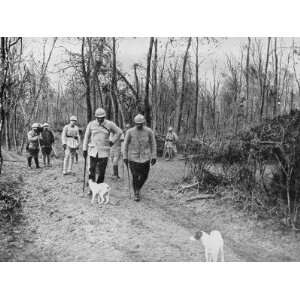  French Patrol in the Argonne During World War I Stretched 