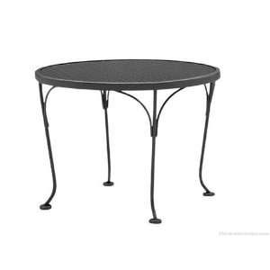 Woodard Mesh Wrought Iron 24 Round End Patio Table Chestnut Brown 